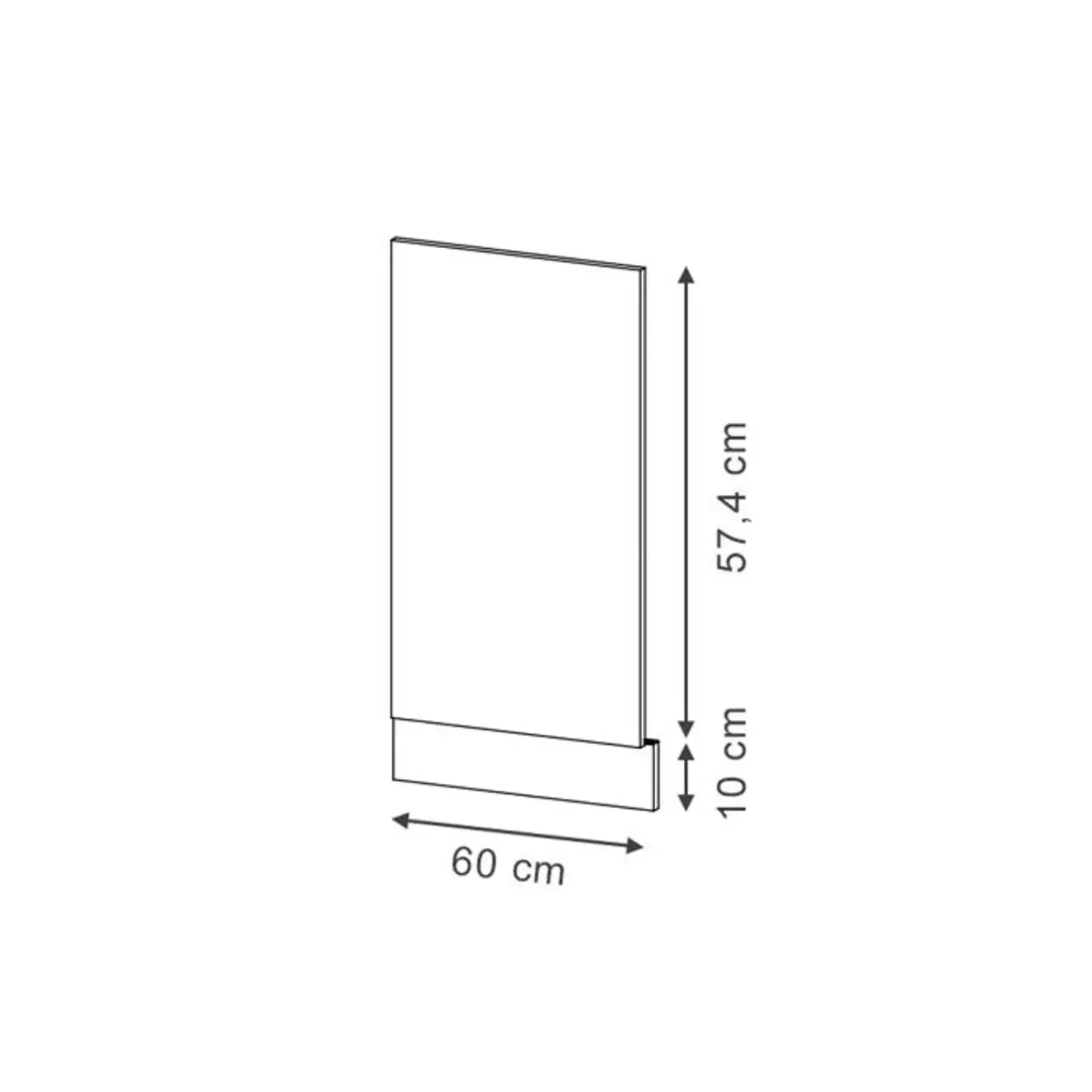 VICCO Façade Fameline, 60cm, Pt Marbre, Donkerblauw Glanzend/gouden Eiken, 49696