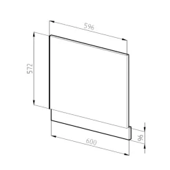 VICCO Façade Rline, 59,6 Cm Jvorm, Zonder Pt, Gouden Eiken/antraciet, 39537