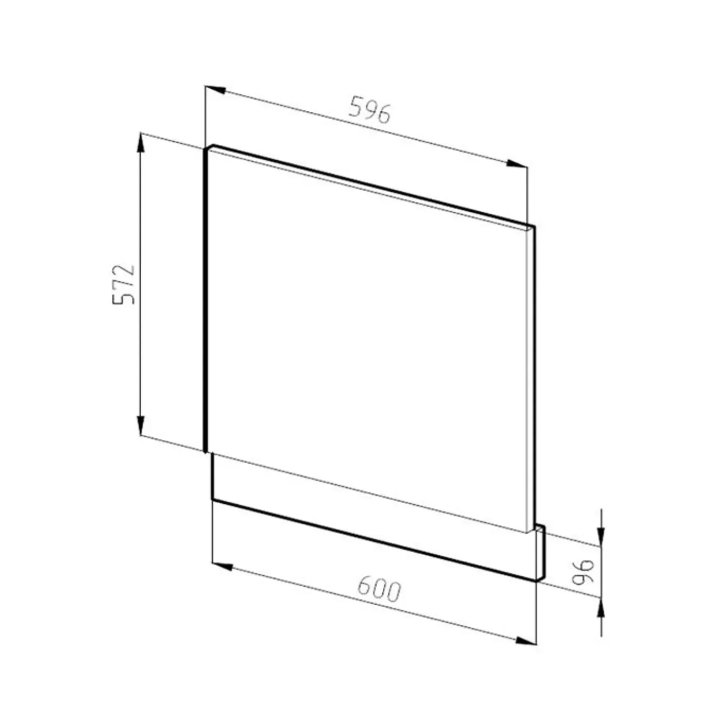 VICCO Façade Rline, 59,6 Cm Jvorm, Zonder Pt, Gouden Eiken/antraciet, 39537