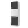 Vicco Fameline Ovenmeubel, 60cm Met Open Planken, Antraciet Hoogglans/wit, 38510
