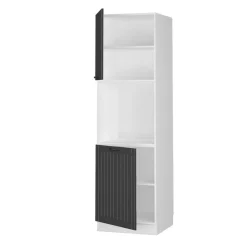 Vicco Fameline Ovenmeubel, 60cm Open, Antraciet Landelijk/wit, 38518