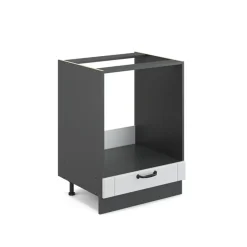 VICCO Fameline Ovenmeubel, 60cm Zonder Pt, Wit Landelijk/antraciet, 36056