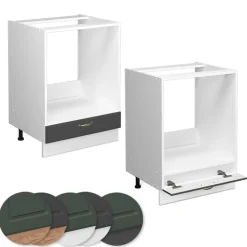 VICCO Fameline Ovenmeubel, 60cm Zonder Pt, Antracietgoud/wit, 38024