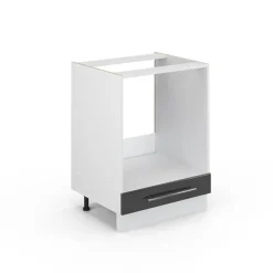 VICCO Fameline Ovenmeubel, 60cm Zonder Pt, Antraciet Hoogglans/wit, 33512