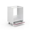 VICCO Fameline Ovenmeubel, 60cm Zonder Pt, Bordeauxrood Hoogglans/wit, 34785
