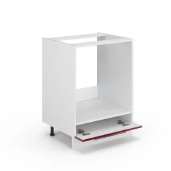 VICCO Fameline Ovenmeubel, 60cm Zonder Pt, Bordeauxrood Hoogglans/wit, 34785