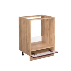 VICCO Fameline Ovenmeubel, 60cm, Pt Eik, Bordeauxrood Hoge Glans/eiken Van Sterke Kwa