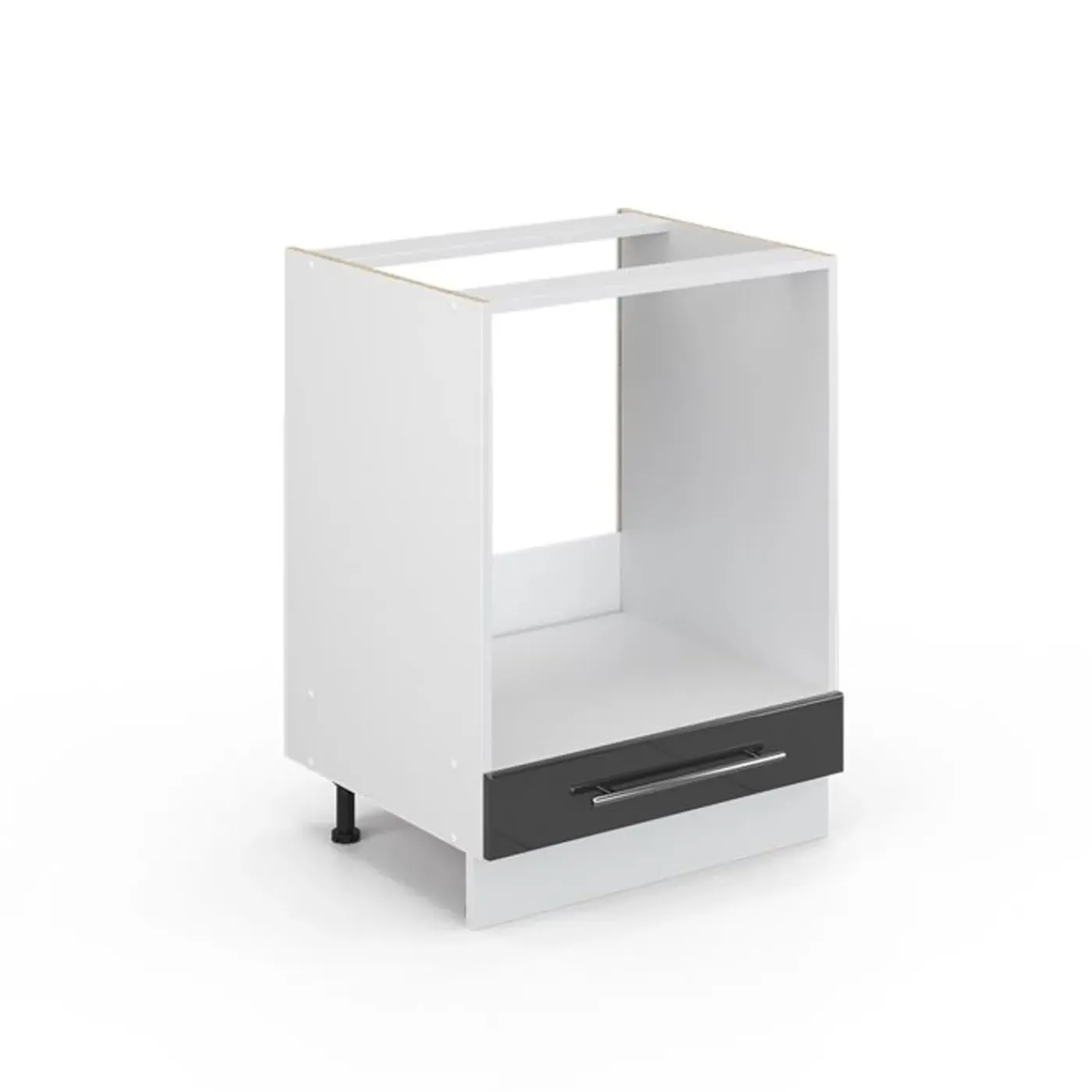 VICCO Fameline Ovenmeubel, 60cm, Pt Eik, Antraciet Hoogglans/wit, 45508