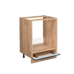 VICCO Fameline Ovenmeubel, 60cm, Pt Eik, Antraciet Hoogglans/eiken Van Goud, 45562