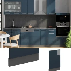 Vicco Gevel Fameline, 45cm, Pt Marbre, Donkerblauw Glanzend/antraciet, 49687
