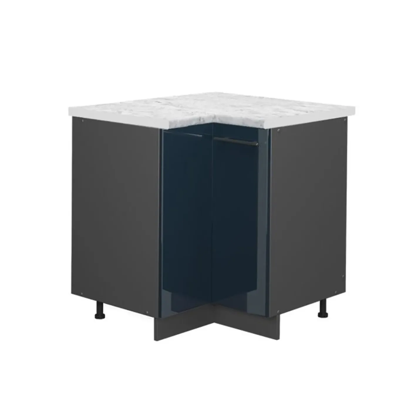 VICCO - Hoekkast Keuken - Glanzend Donkerblauw - 80,5 Cm