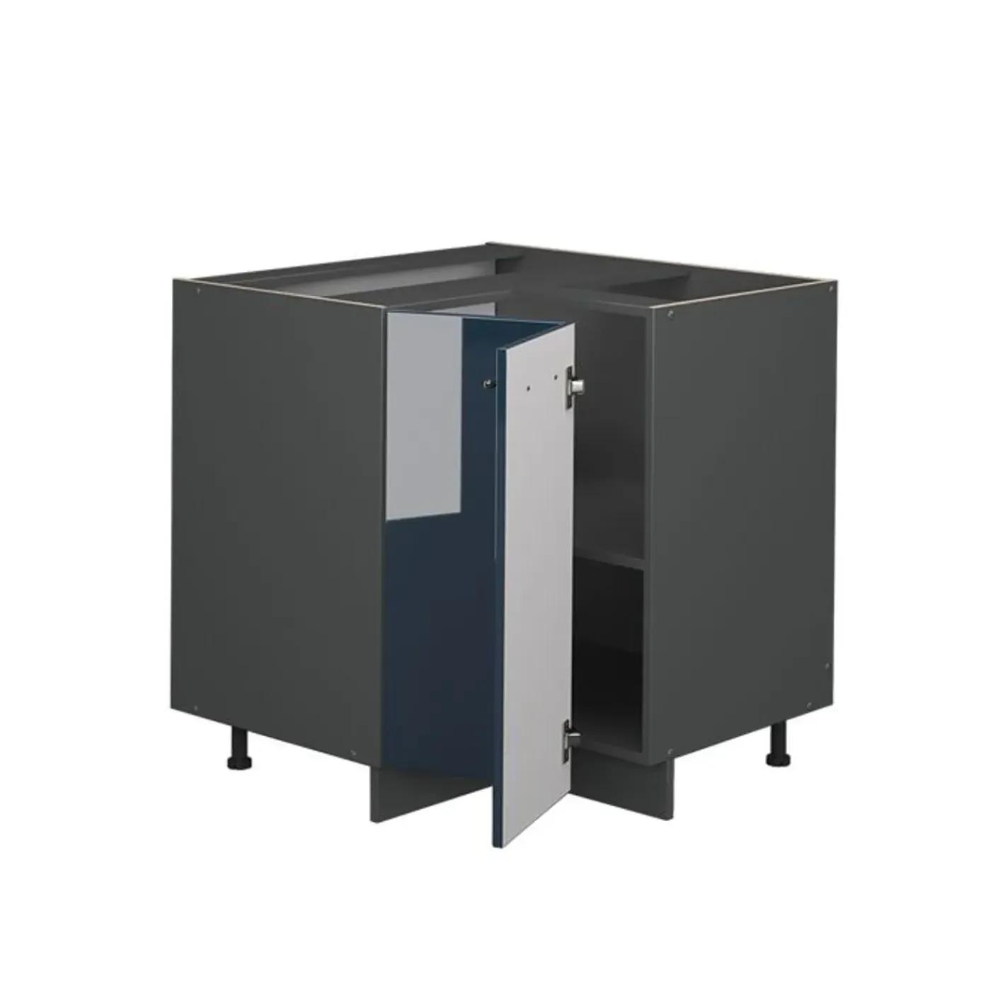 VICCO - Hoekkast Keuken - Glanzend Donkerblauw - 80,5 Cm