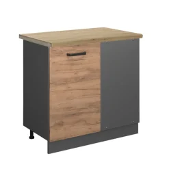 VICCO - Hoekkast R-line - Gouden Krachteik - 86 X 81,6 X 60 Cm