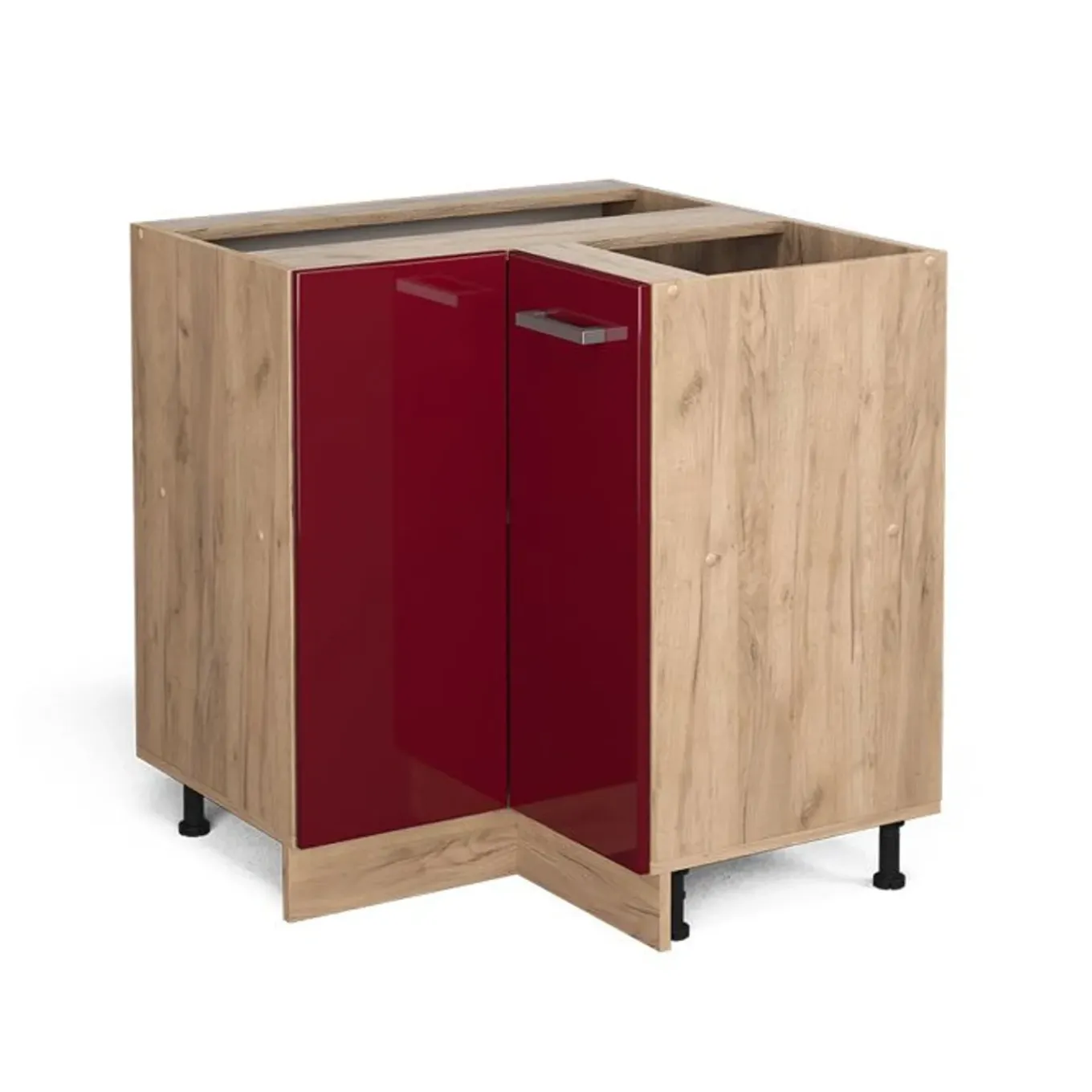 Vicco - Hoekkast R-line - Hoogglans Rood - Goud Eiken Force