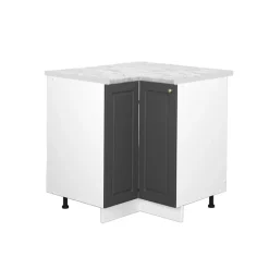 VICCO Hoekmeubel Fameline, 80.5cm, Pt Marmer, Antracietgoud/wit, 46794