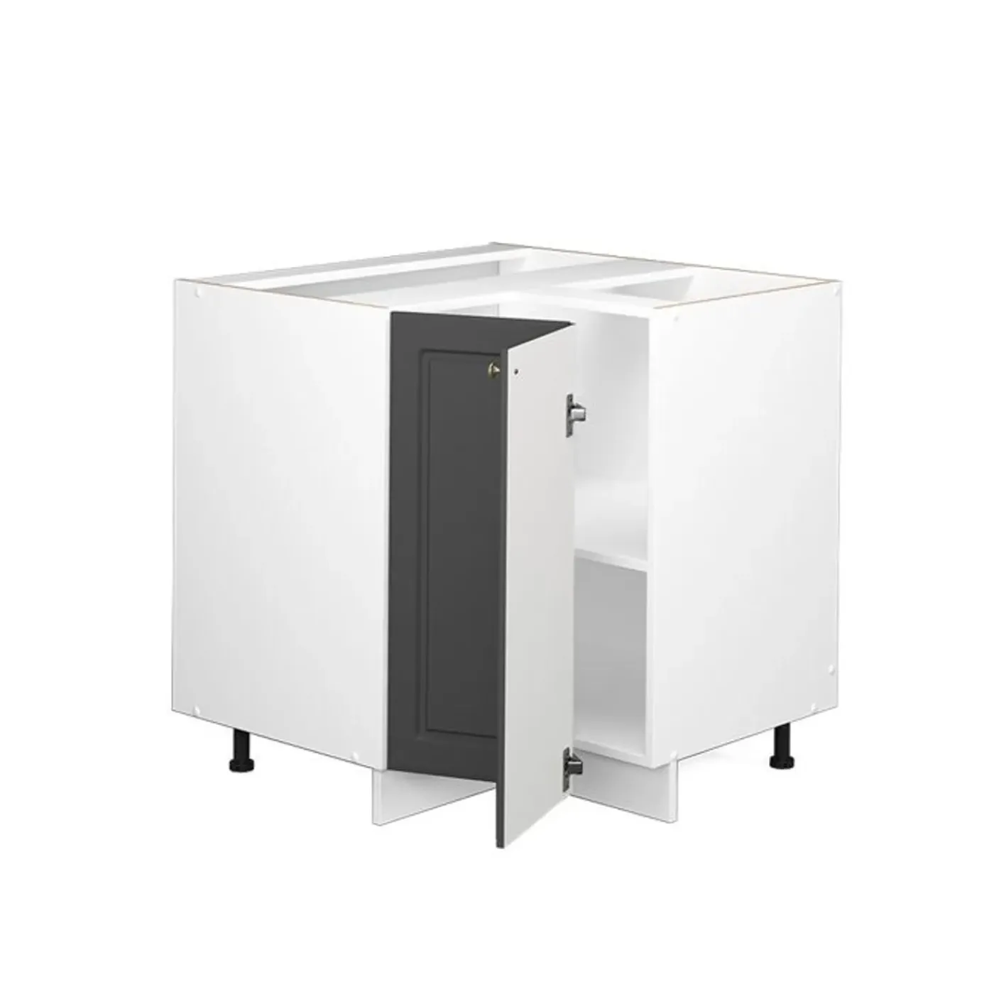 VICCO Hoekmeubel Fameline, 80.5cm, Pt Marmer, Antracietgoud/wit, 46794