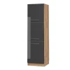 VICCO Hoge Kast Fameline, 60cm, Antraciet Hoogglans/eiken Goud, 38607