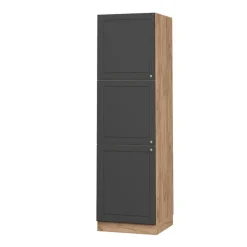 VICCO Hoge Kast Fameline, 60cm, Antracietgoud Landhuis/eiken Goud, 38605