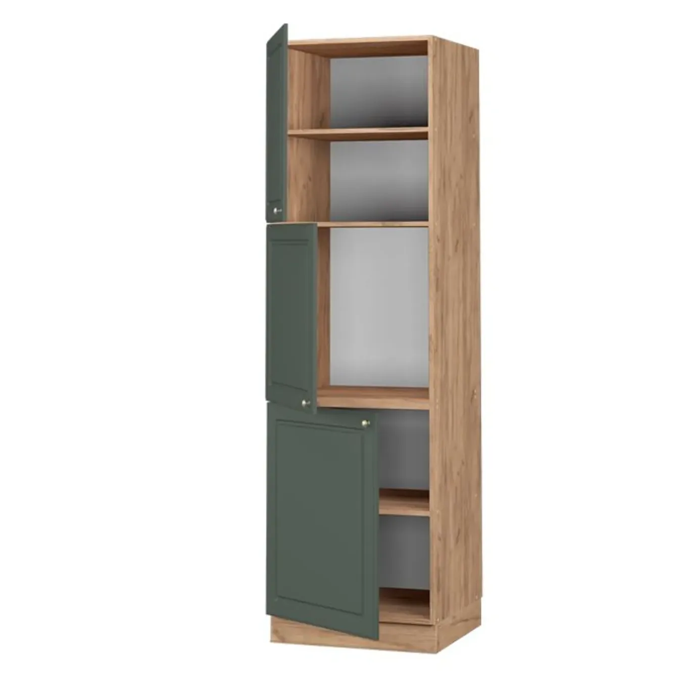 Vicco Hoge Kast Fameline, 60cm, Groen Goud Campagne/eiken Goud, 38609