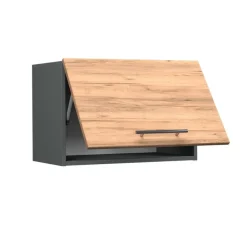 Vicco Keuken Bovenkast Fameline, 60cm Plat, Gouden Eiken/antraciet, 38308