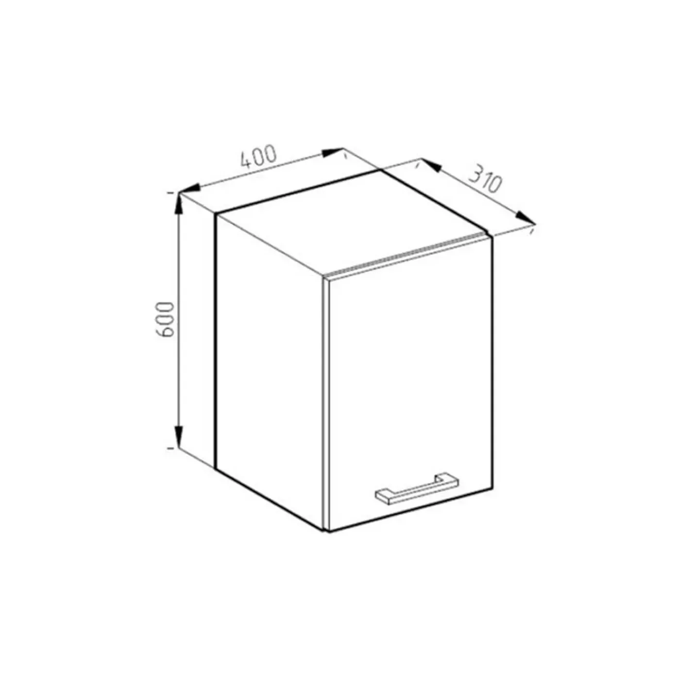 VICCO Keuken Bovenkast Rline, 40cm Jvorm, Gouden Eiken/antraciet, 39734