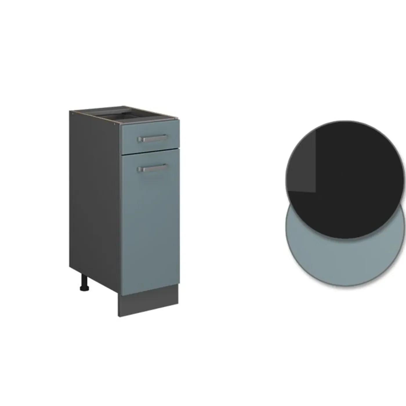 VICCO - Keukenkast Onderkast - R-line Antraciet/blauwgrijs - 30 Cm