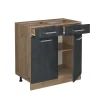 Vicco - Keukenkast Onder - Modern Met 2 Lades En Verstelbare Poten - 80 Cm