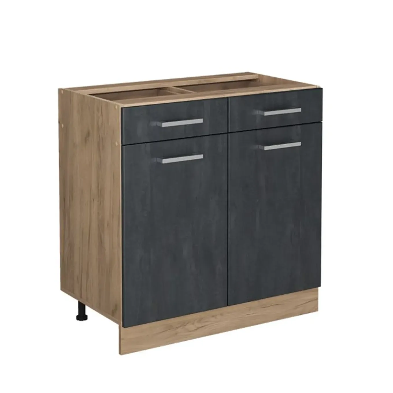Vicco - Keukenkast Onder - Modern Met 2 Lades En Verstelbare Poten - 80 Cm