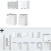 Vicco - Keuken R-line - Hoogglans Wit - Werkblad Marmer - 140 X 81,6 X 60 Cm