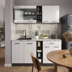Vicco - Keuken R-line - Hoogglans Wit - Antraciet, 160 Cm