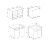 VICCO - Keuken R-line - Rood/antraciet - Blok 140 Cm, Panelen 16 Mm