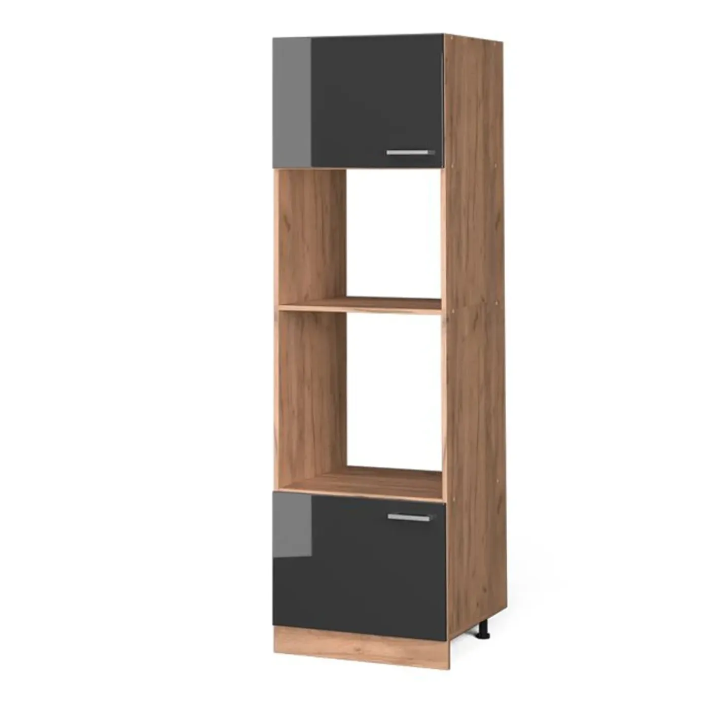 VICCO Microgolfkast Rline, 60cm, Antraciet Hoogglans/gouden Eiken, 37129