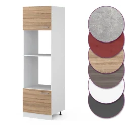 VICCO - Microwaafkast - Wit En Sonoma - 60 Cm