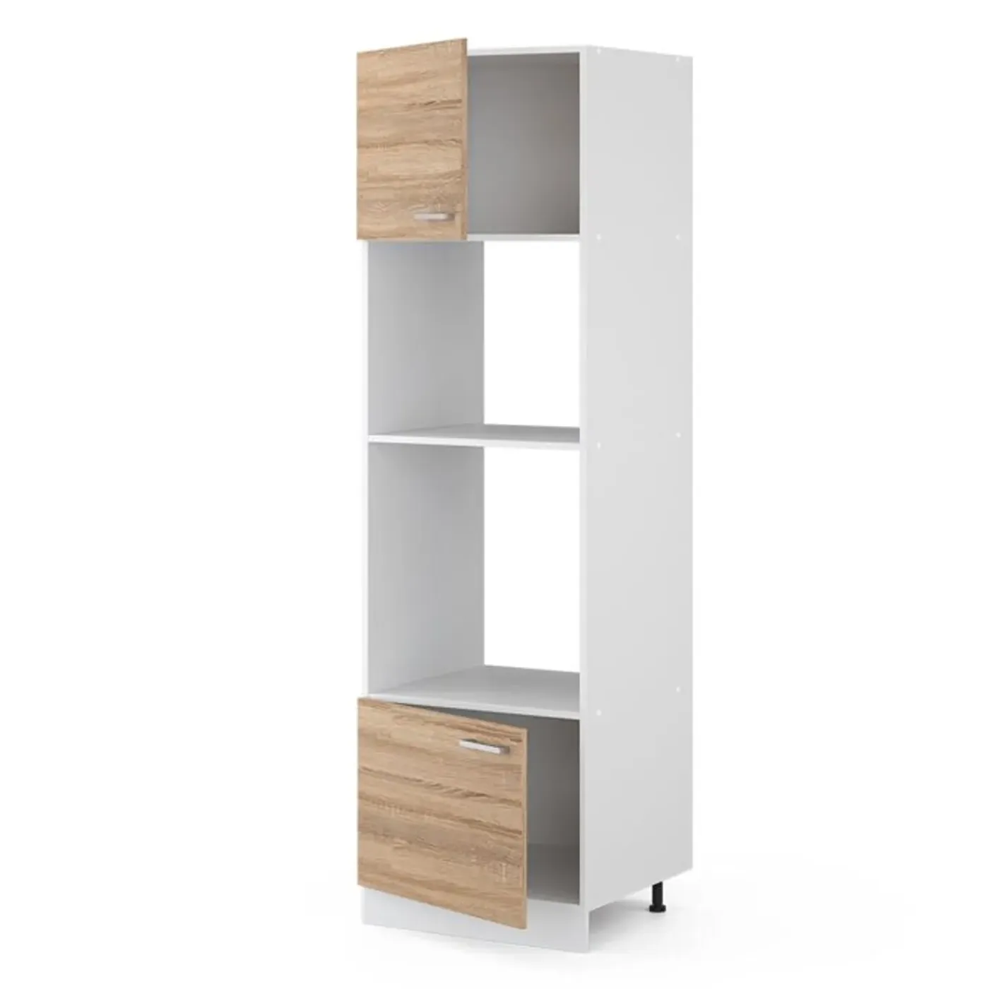 VICCO - Microwaafkast - Wit En Sonoma - 60 Cm