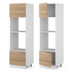 VICCO - Microwaafkast - Wit En Sonoma - 60 Cm