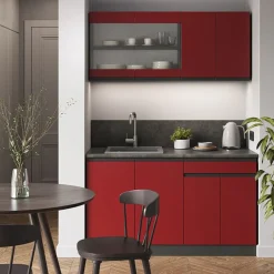Vicco - R-line Keuken J-shape - Rood/antraciet - 140 X 82 X 46 Cm