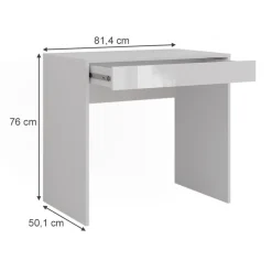 VICCO - Toilettafel - Sherry Spiegelvrij - Hoge Glans Wit - 81,4 X 76 X 50,1 Cm