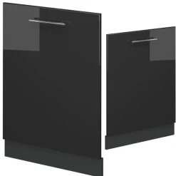 VICCO - Vaatwasserfront - Antraciet Hoogglans - 60 Cm
