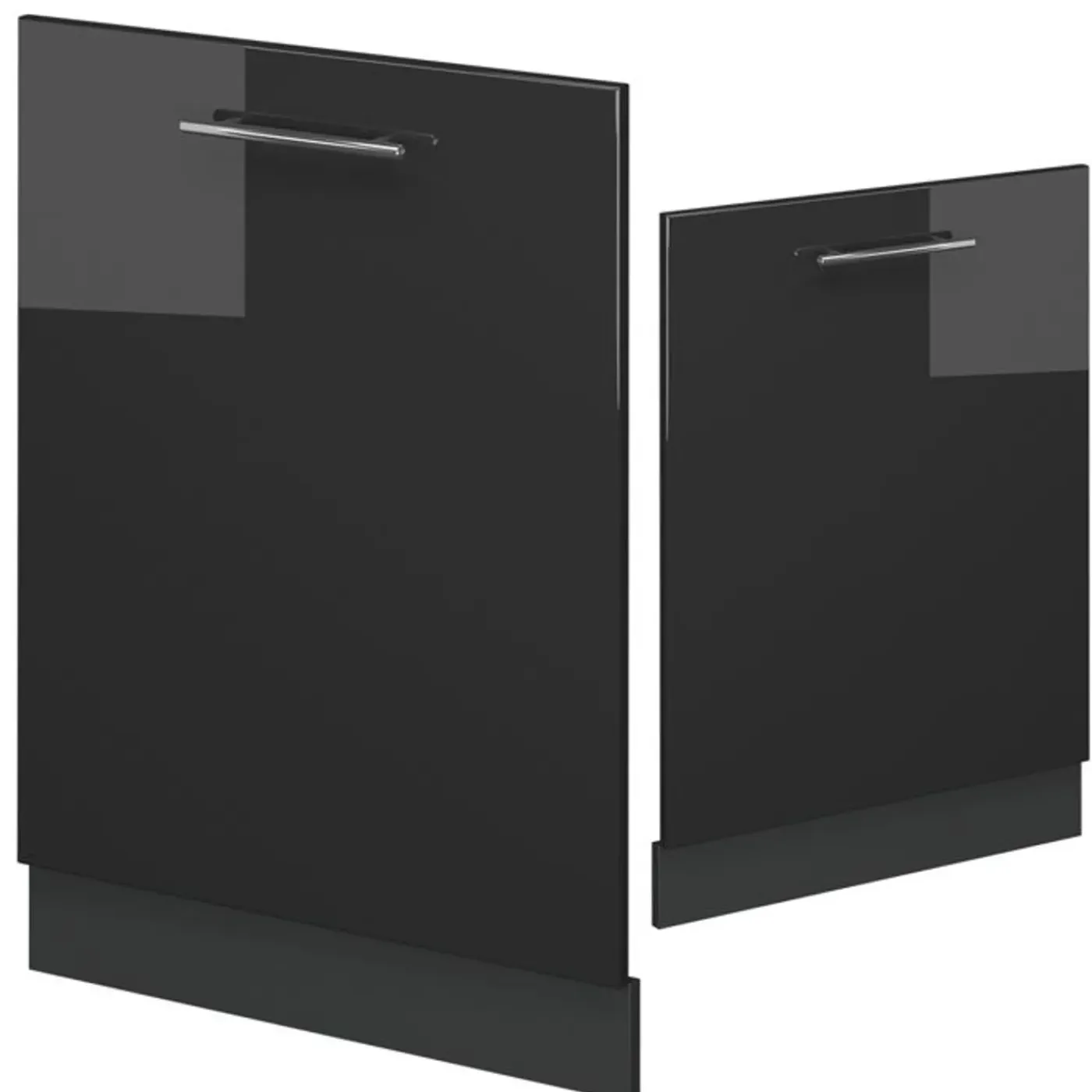 VICCO - Vaatwasserfront - Antraciet Hoogglans - 60 Cm