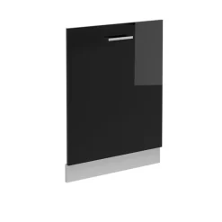 Vicco - Vaatwasserfront - Zwart Hoogglans Voor 60 Cm - 60 X 81,8 Cm