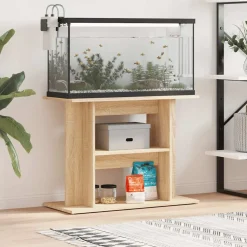 Vidaxl -aquariumkast -bruin -80 X 35 X 60 Cm -bewerkt Hout