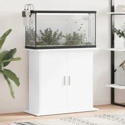vidaXL -aquariumkast -wit -81 X 36 X 73 Cm -bewerkt Hout