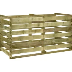 vidaXL -compostbak -bruin -180 X 90 X 90 Cm -grenenhout