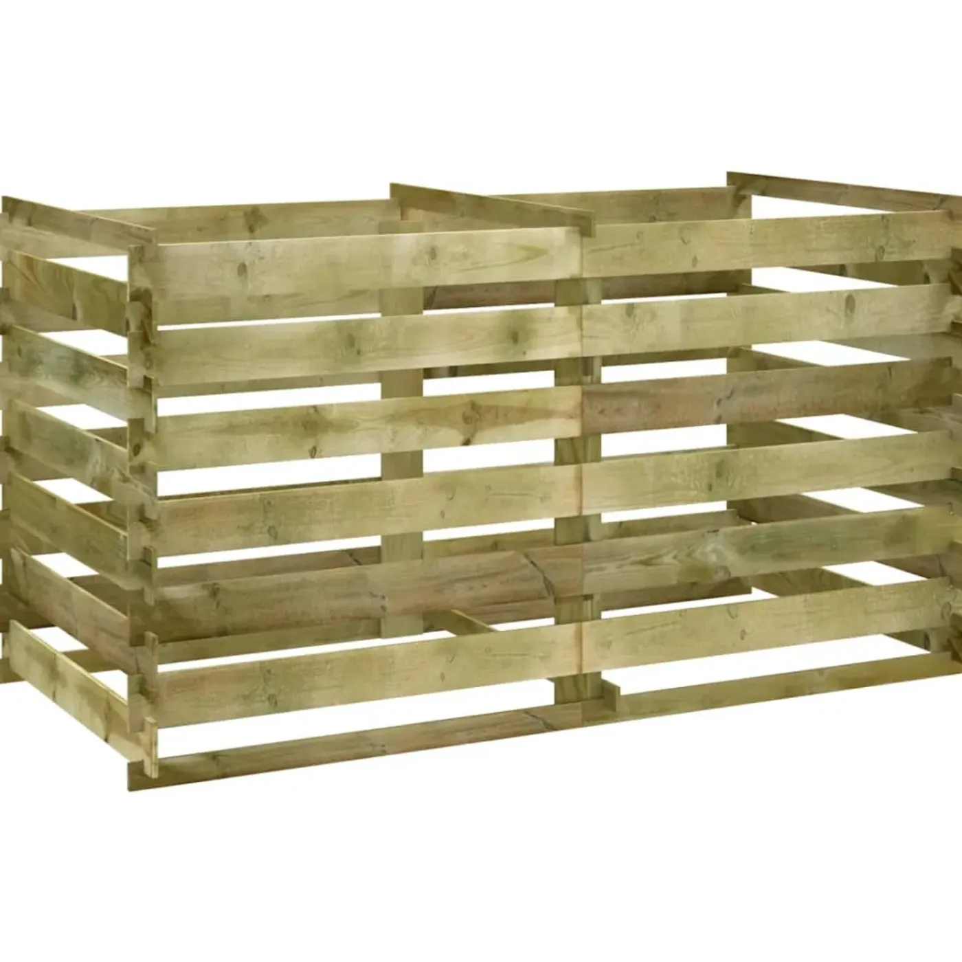 vidaXL -compostbak -bruin -180 X 90 X 90 Cm -grenenhout
