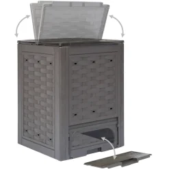 Vidaxl-compostbak-300-l-60x60x83-cm-kunststof-rattan-bruin