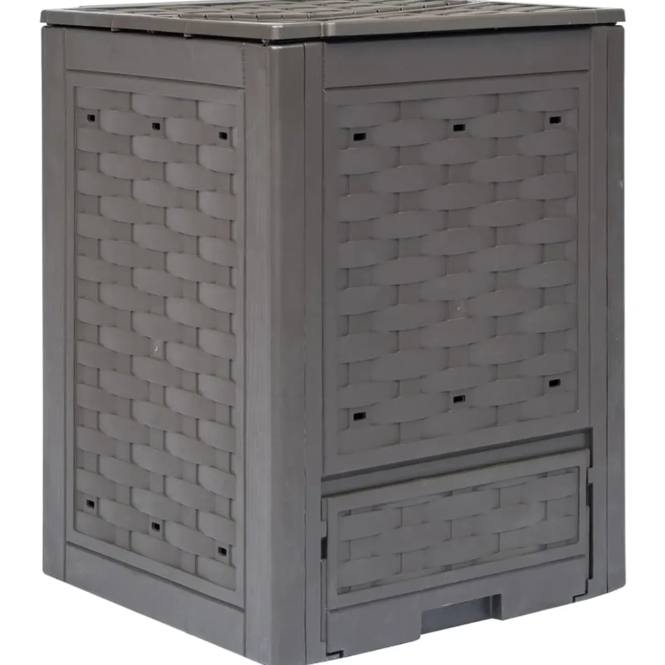 Vidaxl-compostbak-300-l-60x60x83-cm-kunststof-rattan-bruin