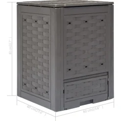 Vidaxl-compostbak-300-l-60x60x83-cm-kunststof-rattan-bruin