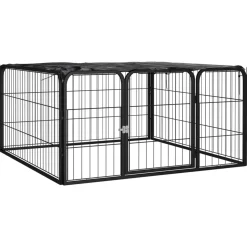 Vidaxl Hondenren Zwart 100 X 100 X 50 Cm Dierenren