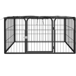 Vidaxl Hondenren Zwart 100 X 100 X 50 Cm Dierenren