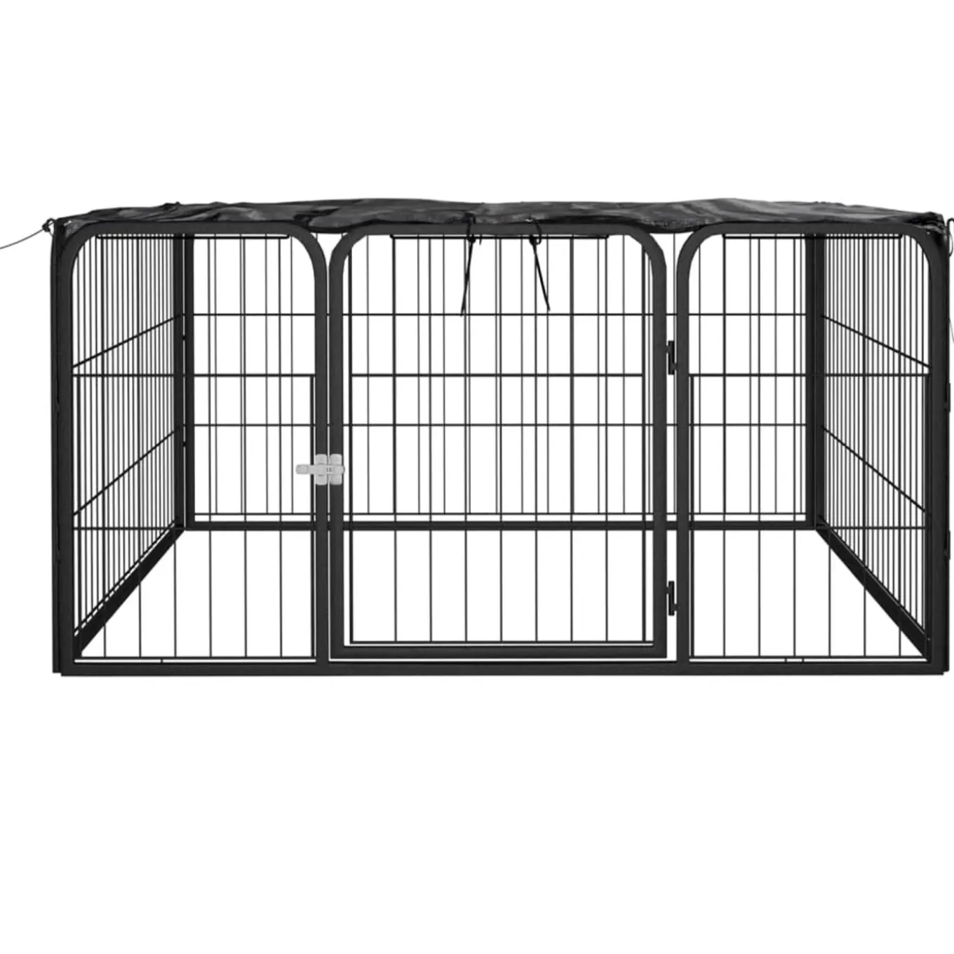 Vidaxl Hondenren Zwart 100 X 100 X 50 Cm Dierenren